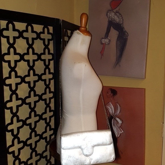 J. RENEE Vintage BEAUTIFUL SILVER J‎ RENEE CROSSBODY/CLUTCH - Picture 1 of 8